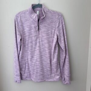 Kyodan Outdoor Pullover Activewear 1/4‎ Zip Thumb Holes Lavender Large